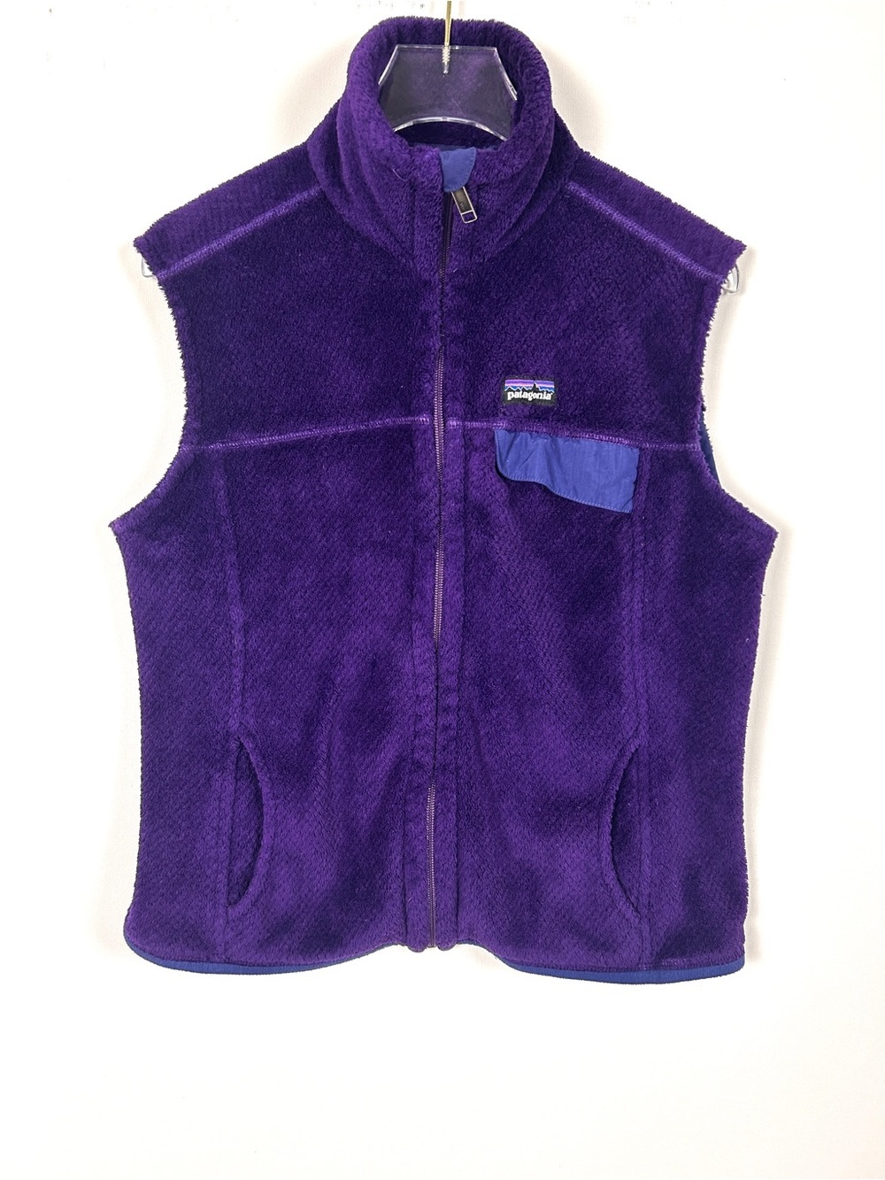 Patagonia Retool Worn Wear Purple Fleece Zip Up Vest Gorpcore Women’s Medium